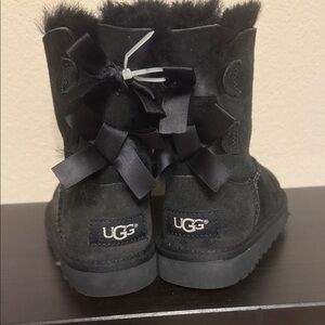 *New* UGG Black Boots with Satin Bows